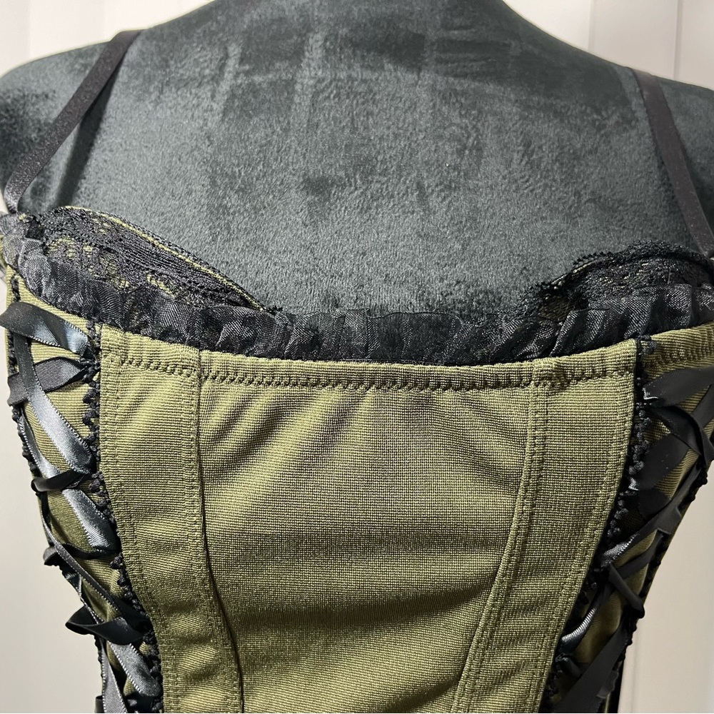💔SOLD💔CURRENT MOOD Lost Tales Corset Mini Dress Handkerchief Hem Lace Trim - Picture 6 of 14